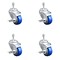 Service Caster 3 Inch SS Blue Polyurethane Swivel 3/8 Inch Threaded Stem Caster Set Brake SCC SCC-SSTS20S314-PPUB-BLU-TLB-381615-4 - alternate 4